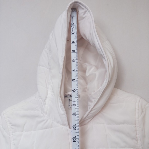 Forever 21 White Quilted Jacket Women's XS Lightweight Zip Up - Picture 9 of 16